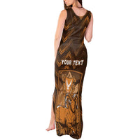 Personalized Cyprus Tank Maxi Dress The Cypriot Mouflon With Coat Of Arms - Wonder Print Shop