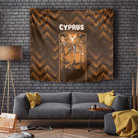 Cyprus Tapestry The Cypriot Mouflon With Coat Of Arms - Wonder Print Shop