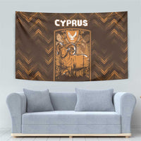 Cyprus Tapestry The Cypriot Mouflon With Coat Of Arms - Wonder Print Shop