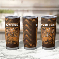 Personalized Cyprus Tumbler Cup The Cypriot Mouflon With Coat Of Arms - Wonder Print Shop