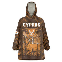Personalized Cyprus Wearable Blanket Hoodie The Cypriot Mouflon With Coat Of Arms - Wonder Print Shop