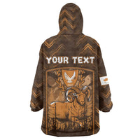 Personalized Cyprus Wearable Blanket Hoodie The Cypriot Mouflon With Coat Of Arms - Wonder Print Shop