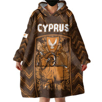 Personalized Cyprus Wearable Blanket Hoodie The Cypriot Mouflon With Coat Of Arms - Wonder Print Shop