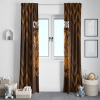 Cyprus Window Curtain The Cypriot Mouflon With Coat Of Arms - Wonder Print Shop