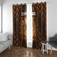 Cyprus Window Curtain The Cypriot Mouflon With Coat Of Arms - Wonder Print Shop
