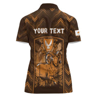 Personalized Cyprus Women Polo Shirt The Cypriot Mouflon With Coat Of Arms - Wonder Print Shop
