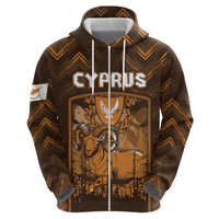 Personalized Cyprus Zip Hoodie The Cypriot Mouflon With Coat Of Arms - Wonder Print Shop