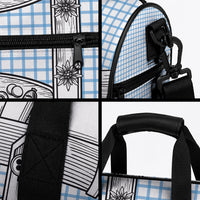 Oktoberfest Lederhosen Costume Duffle Bag Linocut Woodcut White Style