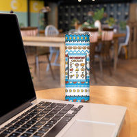 Oktoberfest Checklist Skinny Tumbler Pixel Beer Pretzel Sausage Bavarian Pattern
