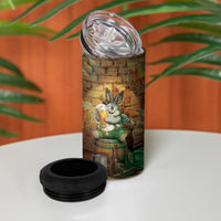Oktoberfest Wolpertinger 4 in 1 Can Cooler Tumbler Prost Beer Horned Rabbit Pretzel Barrel
