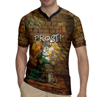 Oktoberfest Wolpertinger Rugby Jersey Prost Beer Horned Rabbit Pretzel Barrel