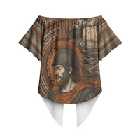 Ancient Greek Mythology Off Shoulder Wrap Waist Top Odysseus King Of Ithaca
