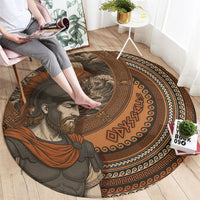 Ancient Greek Mythology Round Carpet Odysseus King Of Ithaca