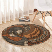 Ancient Greek Mythology Round Carpet Odysseus King Of Ithaca