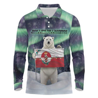 Greenland Christmas Long Sleeve Polo Shirt Juullimi Pilluaritsi - Wonder Print Shop