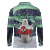 Greenland Christmas Long Sleeve Polo Shirt Juullimi Pilluaritsi - Wonder Print Shop