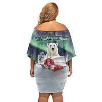 Greenland Christmas Off Shoulder Short Dress Juullimi Pilluaritsi - Wonder Print Shop