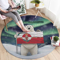 Greenland Christmas Round Carpet Juullimi Pilluaritsi - Wonder Print Shop