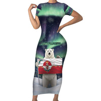 Greenland Christmas Short Sleeve Bodycon Dress Juullimi Pilluaritsi - Wonder Print Shop
