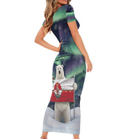 Greenland Christmas Short Sleeve Bodycon Dress Juullimi Pilluaritsi - Wonder Print Shop