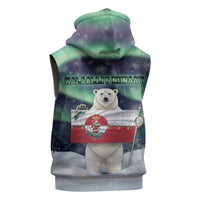 Greenland Christmas Sleeveless Hoodie Juullimi Pilluaritsi - Wonder Print Shop