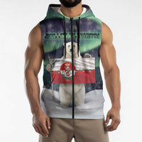 Greenland Christmas Sleeveless Zip Hoodie Juullimi Pilluaritsi - Wonder Print Shop
