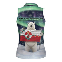 Greenland Christmas Women Sleeveless Polo Shirt Juullimi Pilluaritsi - Wonder Print Shop