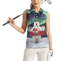 Greenland Christmas Women Sleeveless Polo Shirt Juullimi Pilluaritsi - Wonder Print Shop