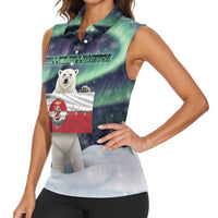 Greenland Christmas Women Sleeveless Polo Shirt Juullimi Pilluaritsi - Wonder Print Shop