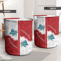 Western Yoke Laundry Basket Turtle Going Home For Christmas - Wonder Print Shop