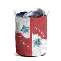 Western Yoke Laundry Basket Turtle Going Home For Christmas - Wonder Print Shop