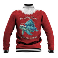 Western Yoke Baseball Jacket Turtle Going Home For Christmas - Wonder Print Shop