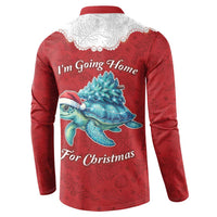Western Yoke Button Sweatshirt Turtle Going Home For Christmas - Wonder Print Shop