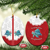 Western Yoke Ceramic Ornament Turtle Going Home For Christmas - Wonder Print Shop