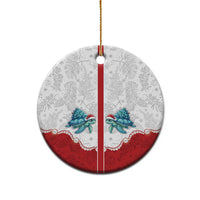 Western Yoke Ceramic Ornament Turtle Going Home For Christmas - Wonder Print Shop
