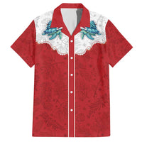 Western Yoke Hawaiian Shirt Turtle Going Home For Christmas - Wonder Print Shop