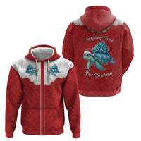 Western Yoke Hoodie Turtle Going Home For Christmas - Wonder Print Shop