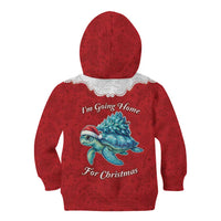 Western Yoke Kid Hoodie Turtle Going Home For Christmas - Wonder Print Shop