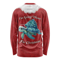 Western Yoke Long Sleeve Shirt Turtle Going Home For Christmas - Wonder Print Shop