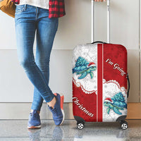 Western Yoke Luggage Cover Turtle Going Home For Christmas - Wonder Print Shop