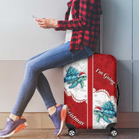 Western Yoke Luggage Cover Turtle Going Home For Christmas - Wonder Print Shop