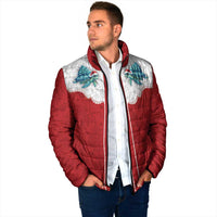 Western Yoke Padded Jacket Turtle Going Home For Christmas - Wonder Print Shop