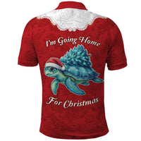 Western Yoke Polo Shirt Turtle Going Home For Christmas - Wonder Print Shop