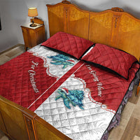 Western Yoke Quilt Bed Set Turtle Going Home For Christmas - Wonder Print Shop