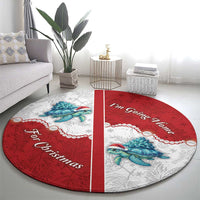 Western Yoke Round Carpet Turtle Going Home For Christmas - Wonder Print Shop