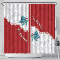 Western Yoke Shower Curtain Turtle Going Home For Christmas - Wonder Print Shop