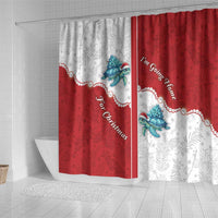 Western Yoke Shower Curtain Turtle Going Home For Christmas - Wonder Print Shop