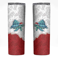 Western Yoke Skinny Tumbler Turtle Going Home For Christmas - Wonder Print Shop