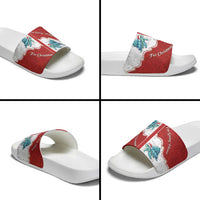 Western Yoke Slide Sandals Turtle Going Home For Christmas - Wonder Print Shop