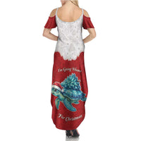 Western Yoke Summer Maxi Dress Turtle Going Home For Christmas - Wonder Print Shop